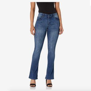Democracy "Ab"solution Itty Bitty More Blue High Rise Bootcut Flare Jeans